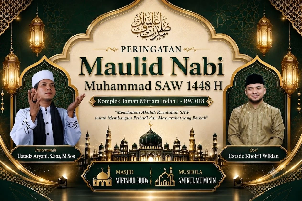Poster Peringatan Maulid Nabi Muhammad SAW 1448 H